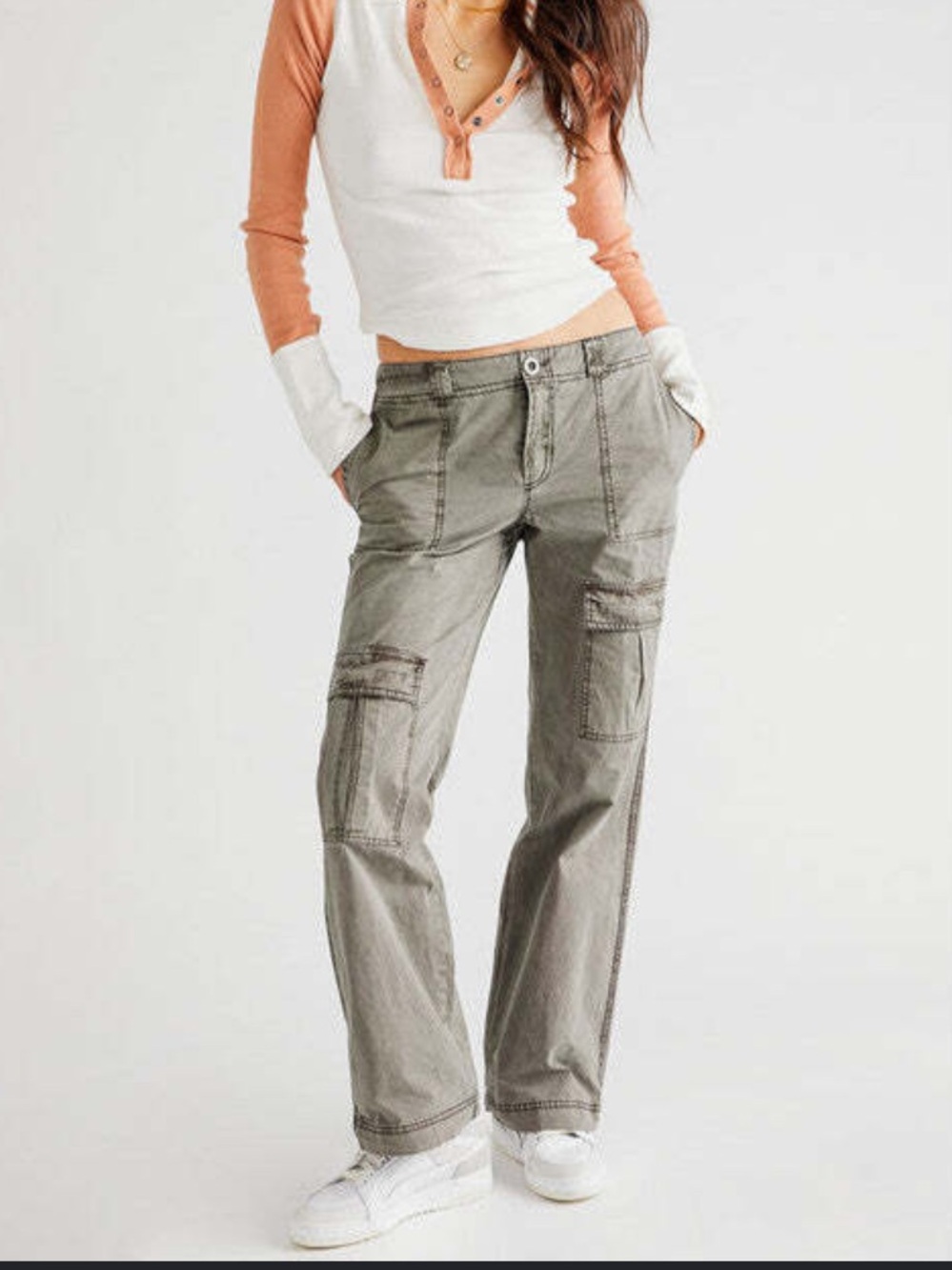 Free People 100% Cotton Utility Pants